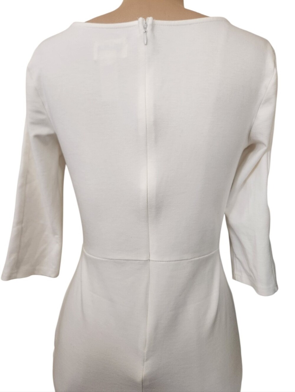 UNIQUE VINTAGE Ivory Princess Seam Pencil Dress - Size M - Picture 10 of 16